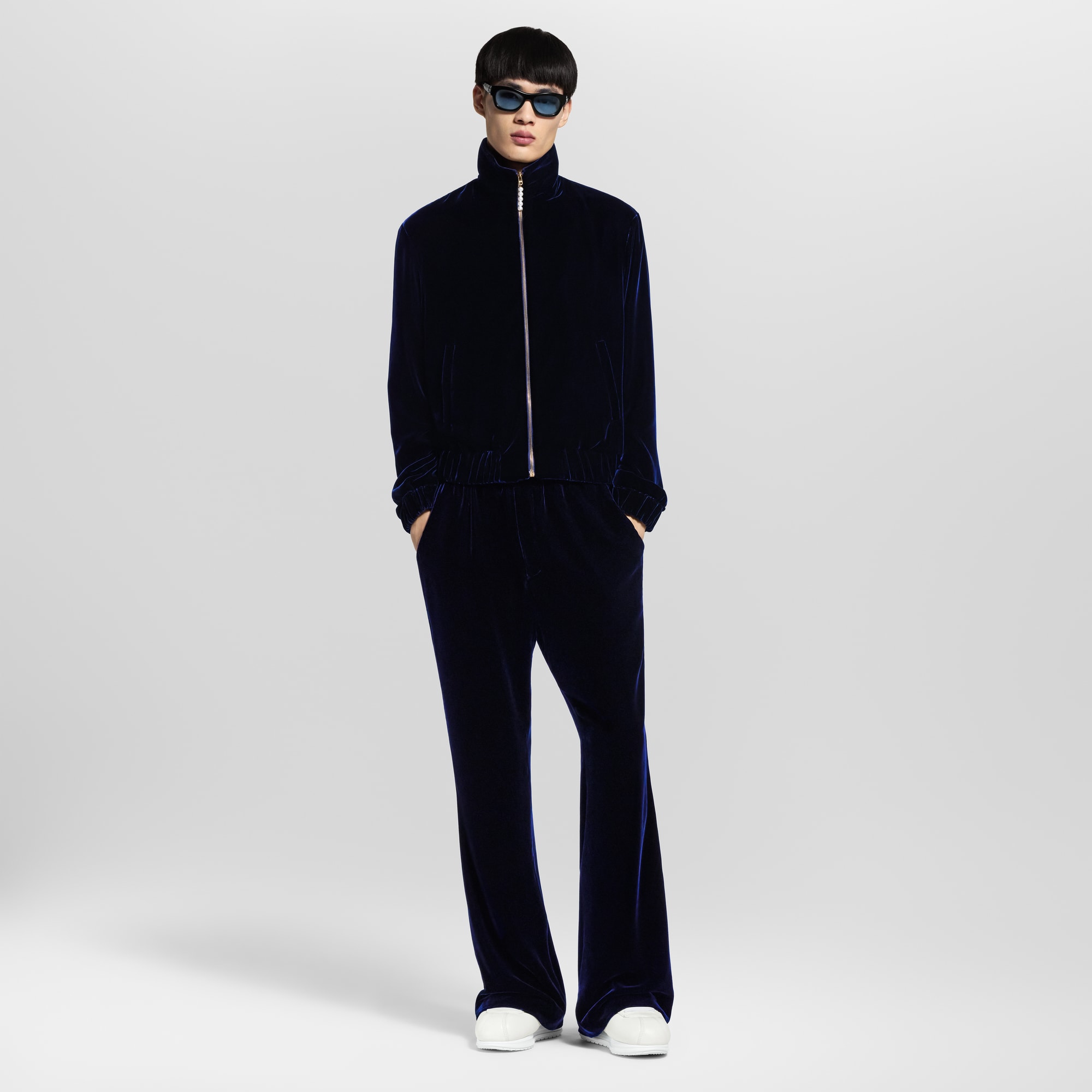 Silk Velvet Tracksuit Top  in Men