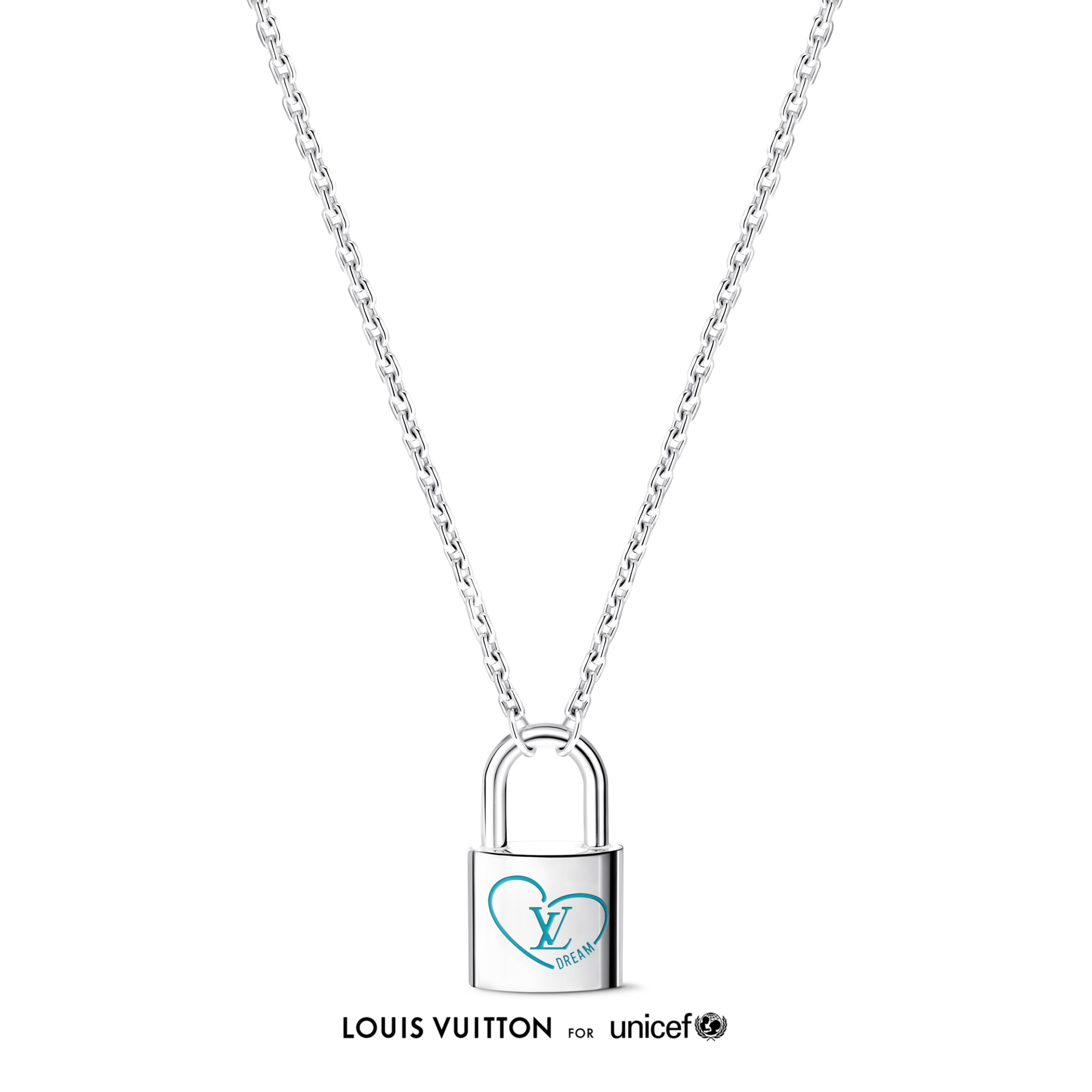 Silver Lockit x Felix Pendant, Silver and Blue Lacquer  in Jewellery