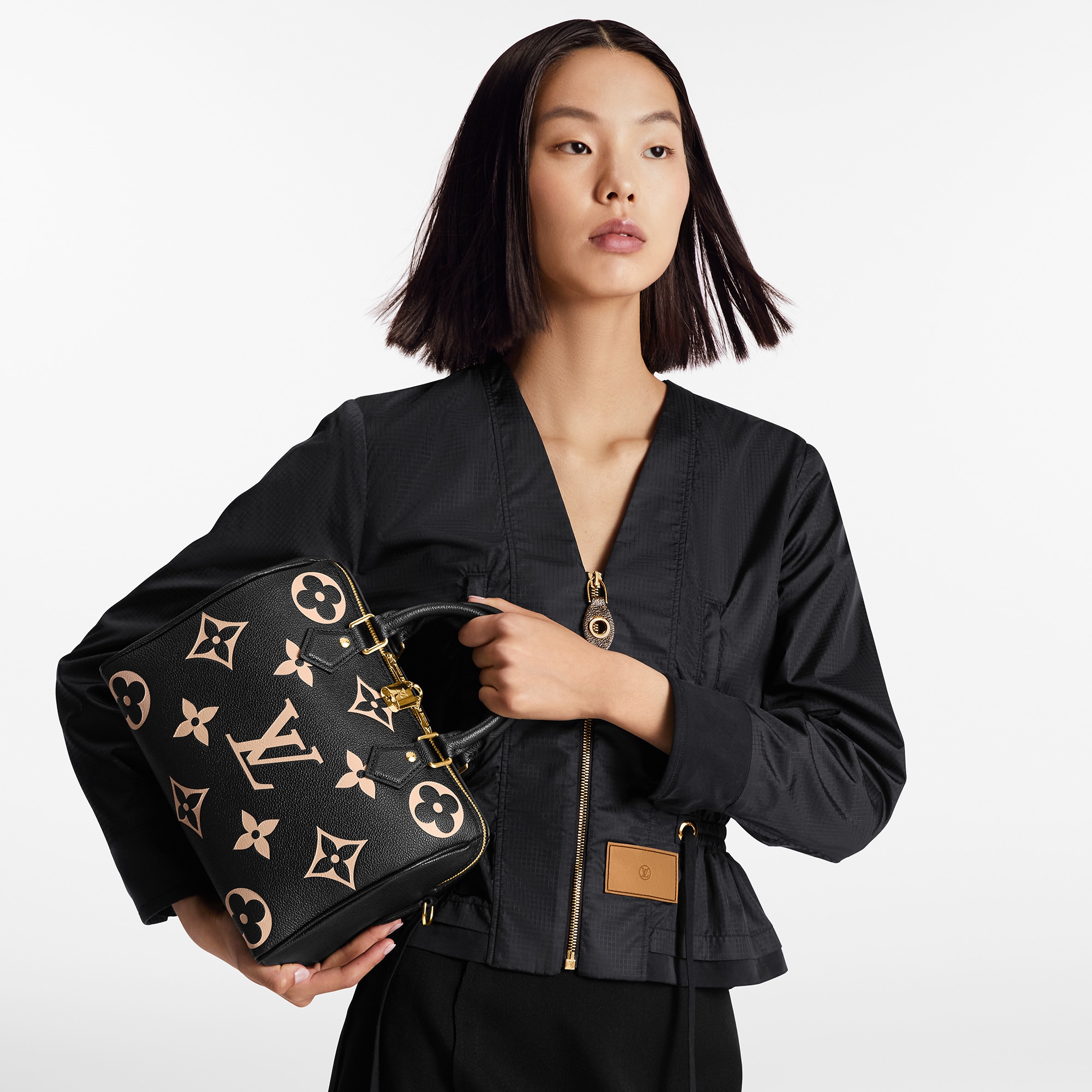 Speedy Bandoulière 25 Bicolour Monogram Empreinte Leather in Women