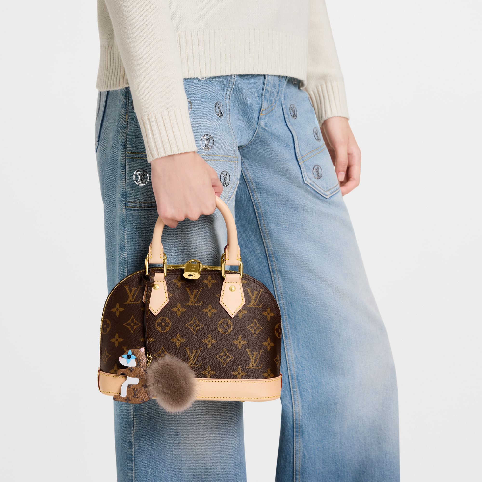 Squirrel LV Furry Friend Bag Charm  . in Women