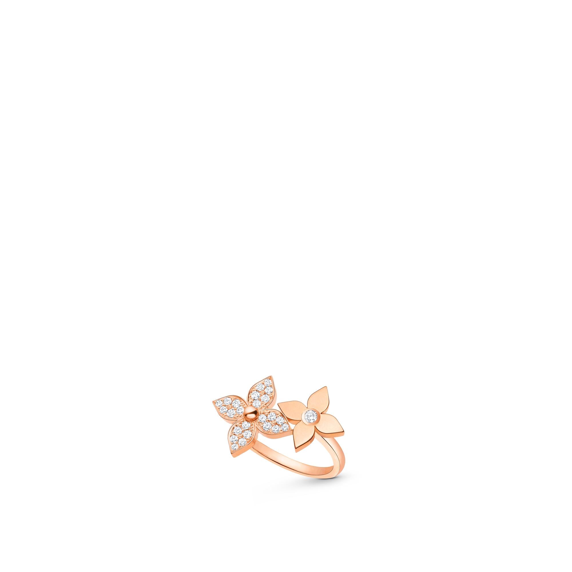 Star Blossom Ring, Pink Gold And Diamonds  in Jewellery