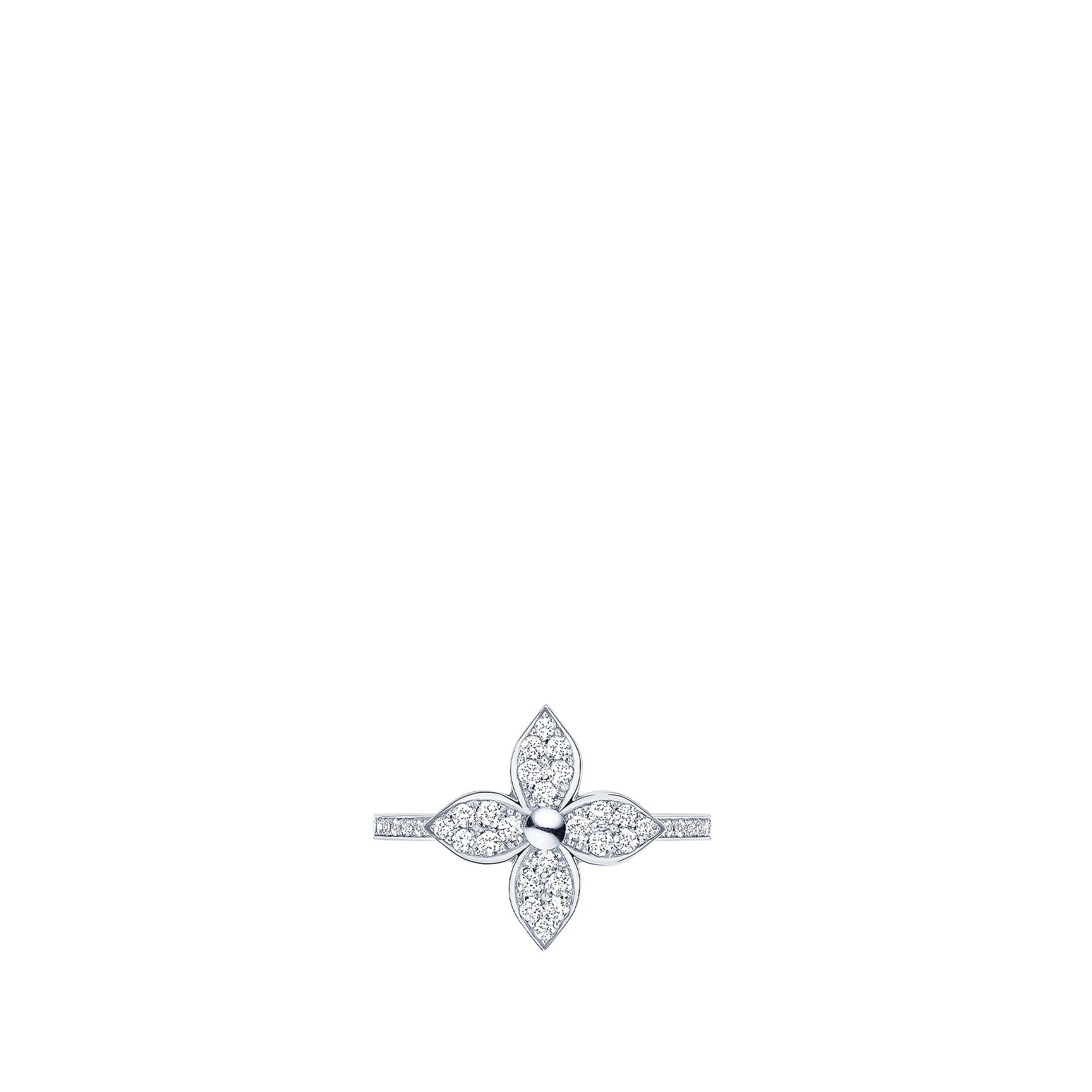 Star Blossom Ring, White Gold And Diamonds  in Jewellery