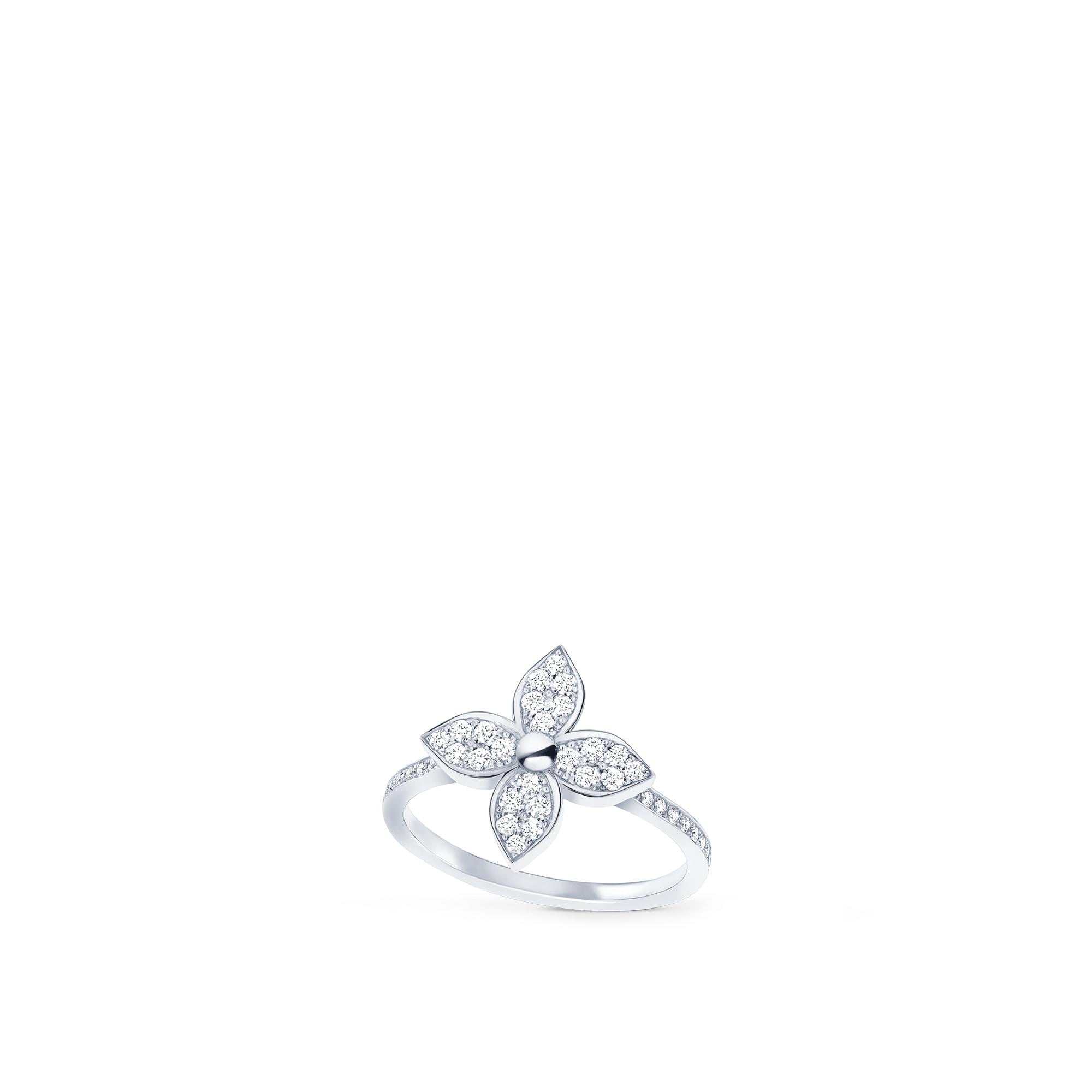 Star Blossom Ring, White Gold And Diamonds  in Jewellery