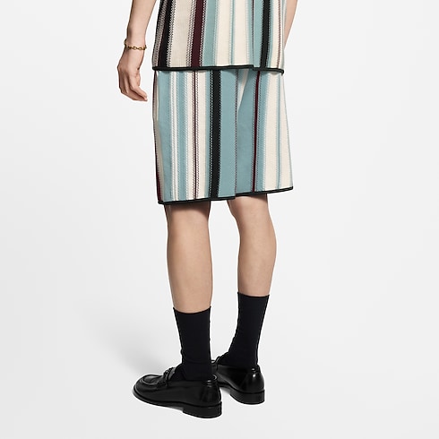 Striped Crochet Shorts in Men's Ready-to-Wear All Ready-to-Wear collections by Louis Vuitton (Product zoom)