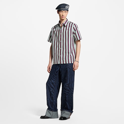 Striped Short-Sleeved Shirt in Men's Ready-to-Wear Shirts collections by Louis Vuitton (Product zoom)