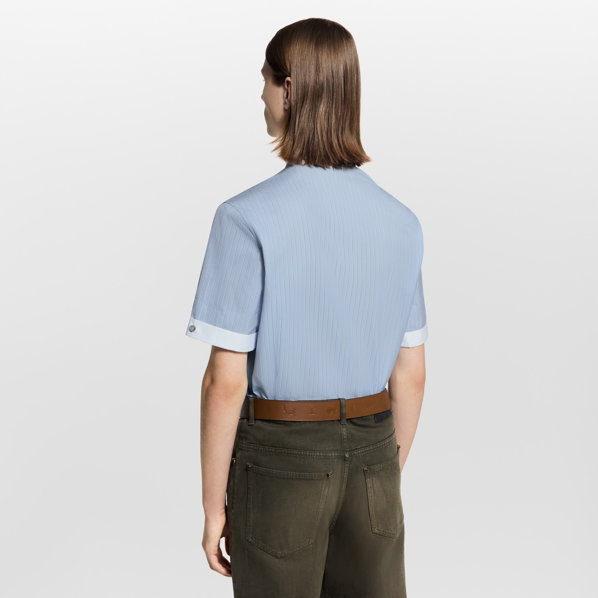 Striped Short-Sleeved Shirt  in Men