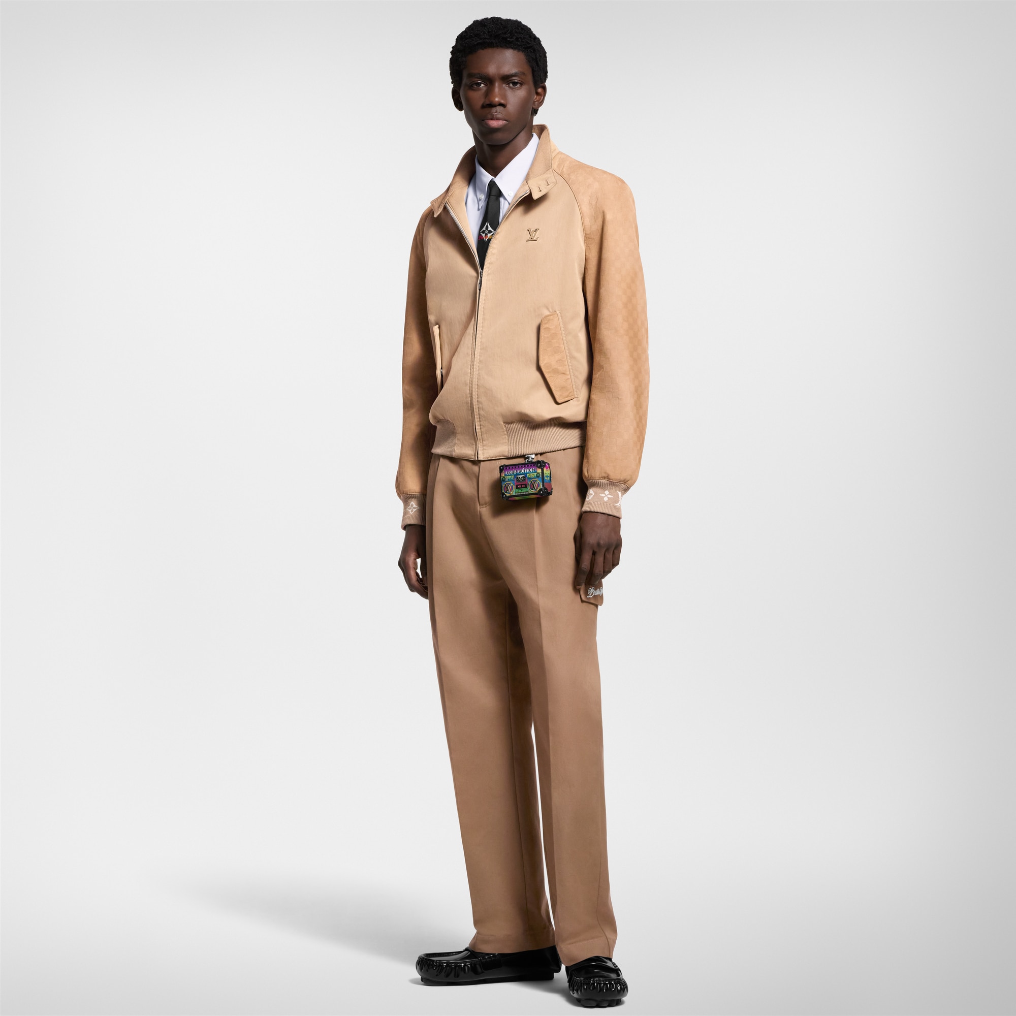 Suede Mix Blouson   in Men