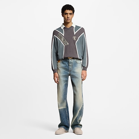 Sunfaded Effect Denim Skate Pants in Men's Ready-to-Wear Denim collections by Louis Vuitton (Product zoom)