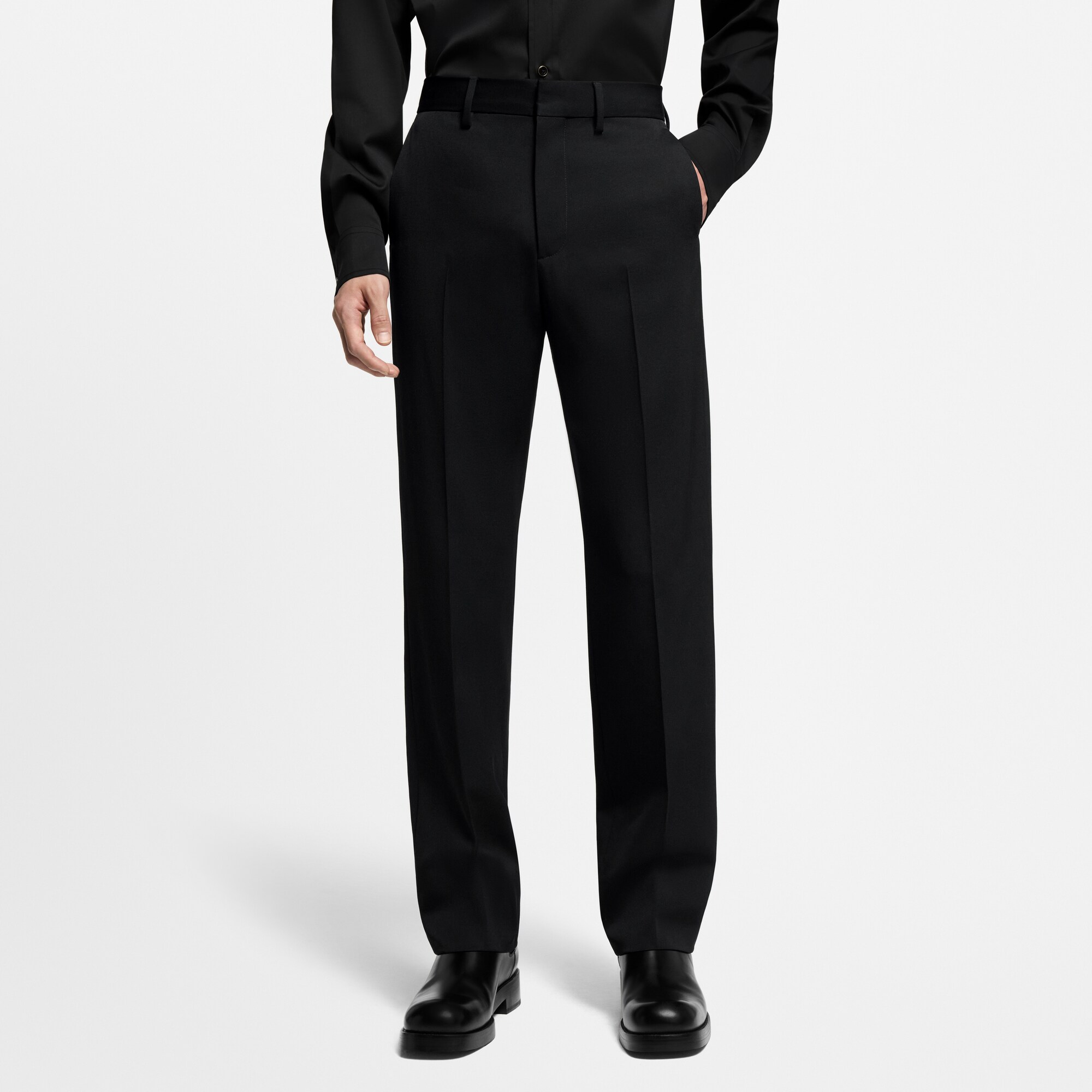 Tailored Wool Cigarette Pants  in Men
