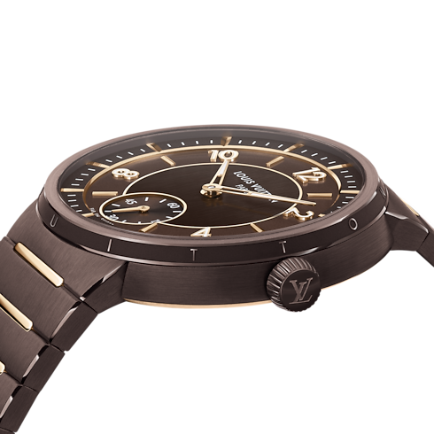 Tambour, Automatic, 40mm, Ceramic and Rose Gold in Watches's All Watches } collections by Louis Vuitton (Product zoom)