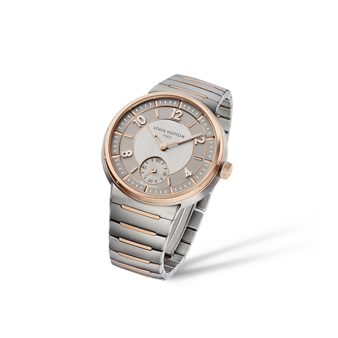 Tambour, Automatic, 40mm, Steel and Rose Gold in Watches's All Watches } collections by Louis Vuitton (Product zoom)