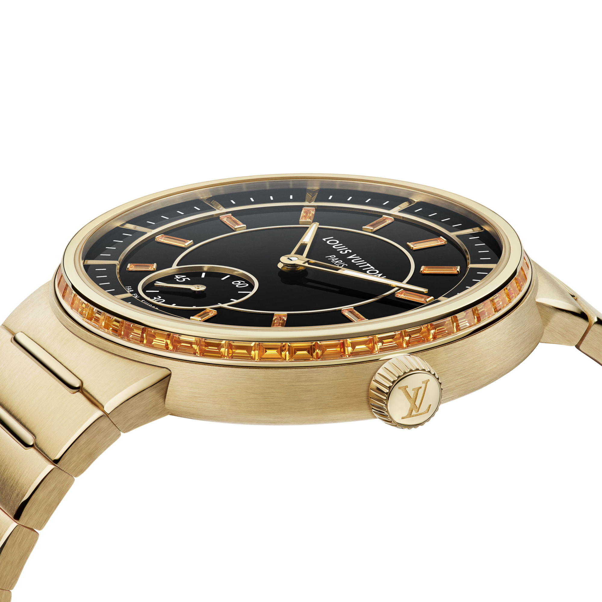 Tambour, Automatic, 40mm, Yellow Gold, onyx, sapphires  in Watches