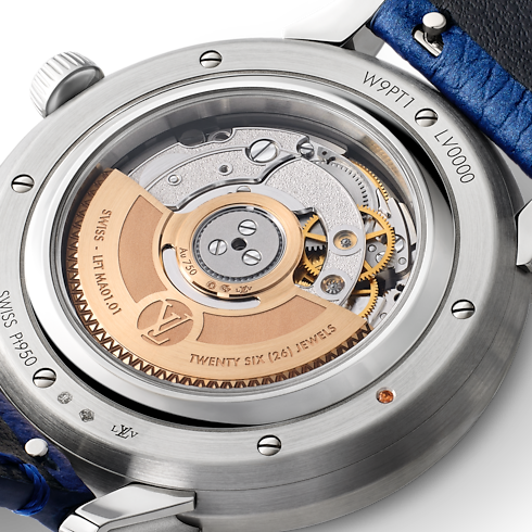 Tambour Convergence, Automatic, 37mm, Platinum and diamonds in Watches's All Watches } collections by Louis Vuitton (Product zoom)