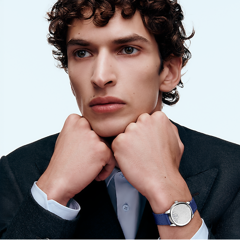 Tambour Convergence, Automatic, 37mm, Platinum and diamonds in Watches's All Watches } collections by Louis Vuitton (Product zoom)