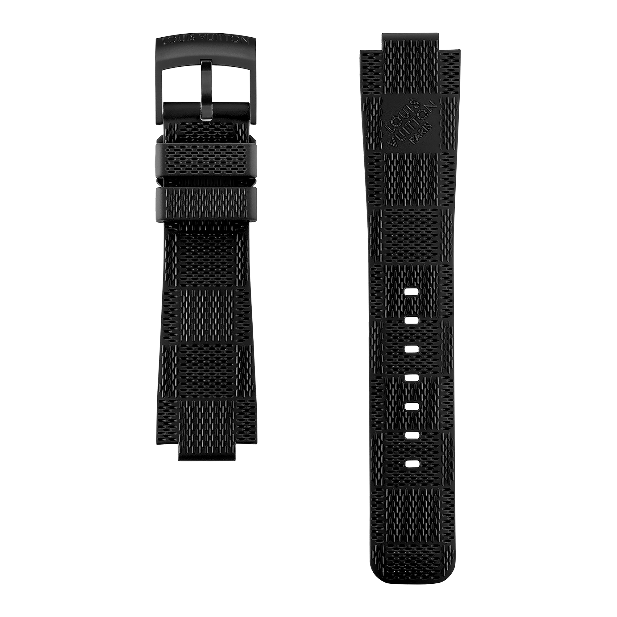 Tambour Damier Rubber Strap  in Les Extraordinaires
