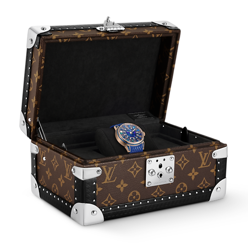 Tambour Spin Time, Automatic, 39.5mm, Rose gold, opal and sapphires in Watches's All Watches } collections by Louis Vuitton (Product zoom)