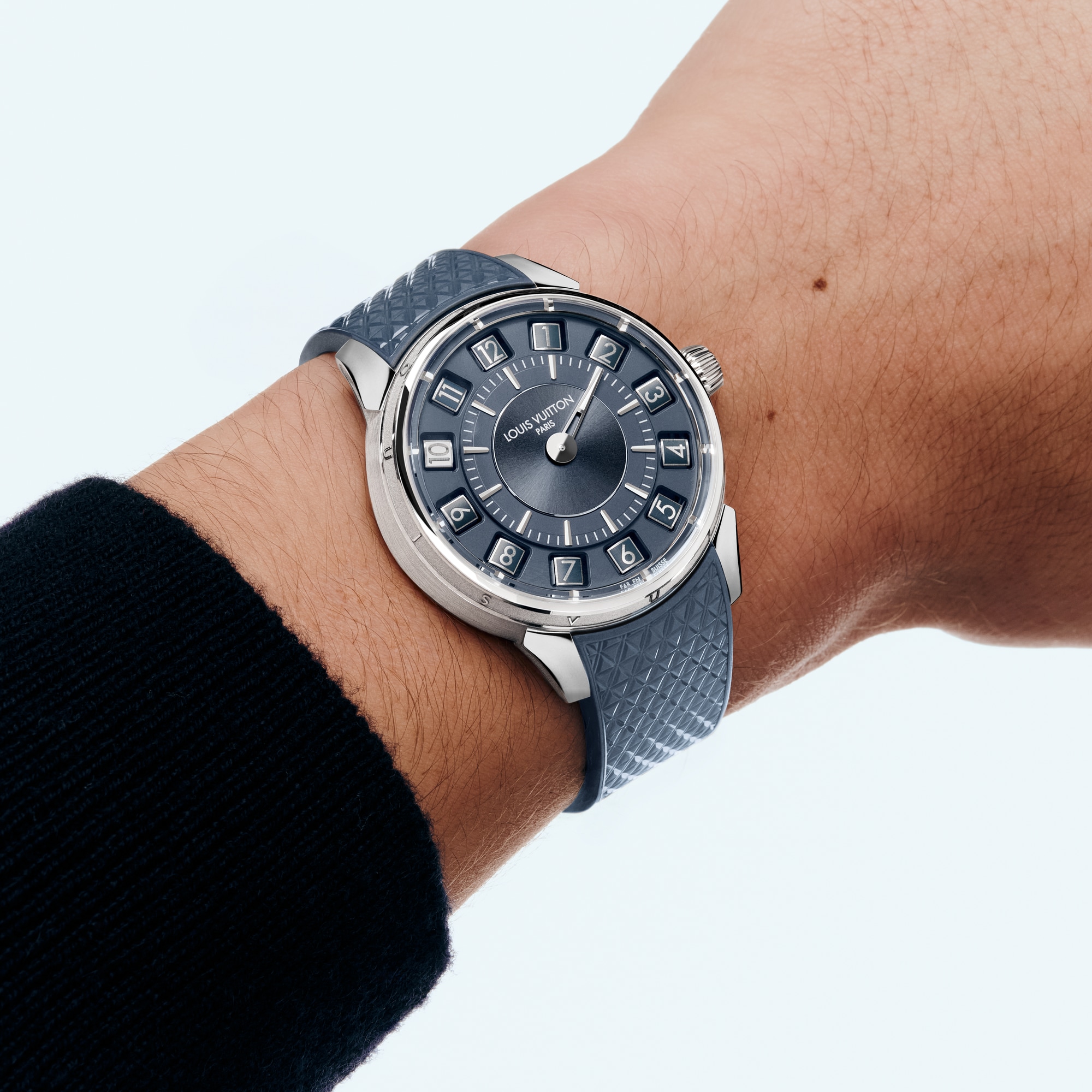 Tambour Taiko Spin Time, Automatic, 39.5mm, White gold  in Watches