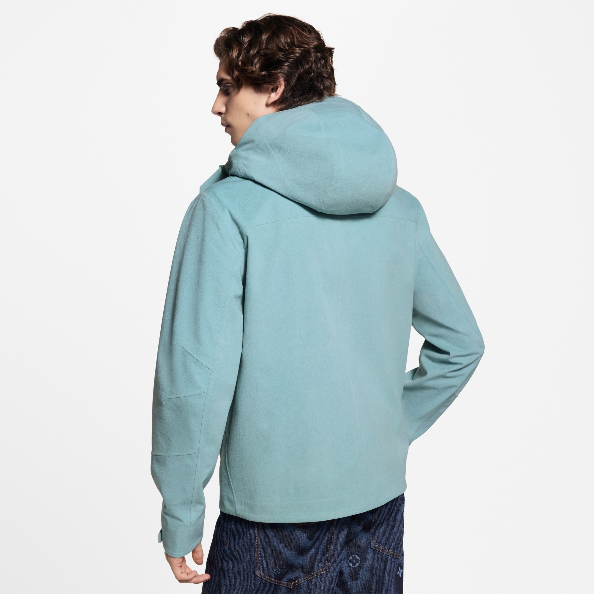 Technical Velvet Rain Jacket  in Men