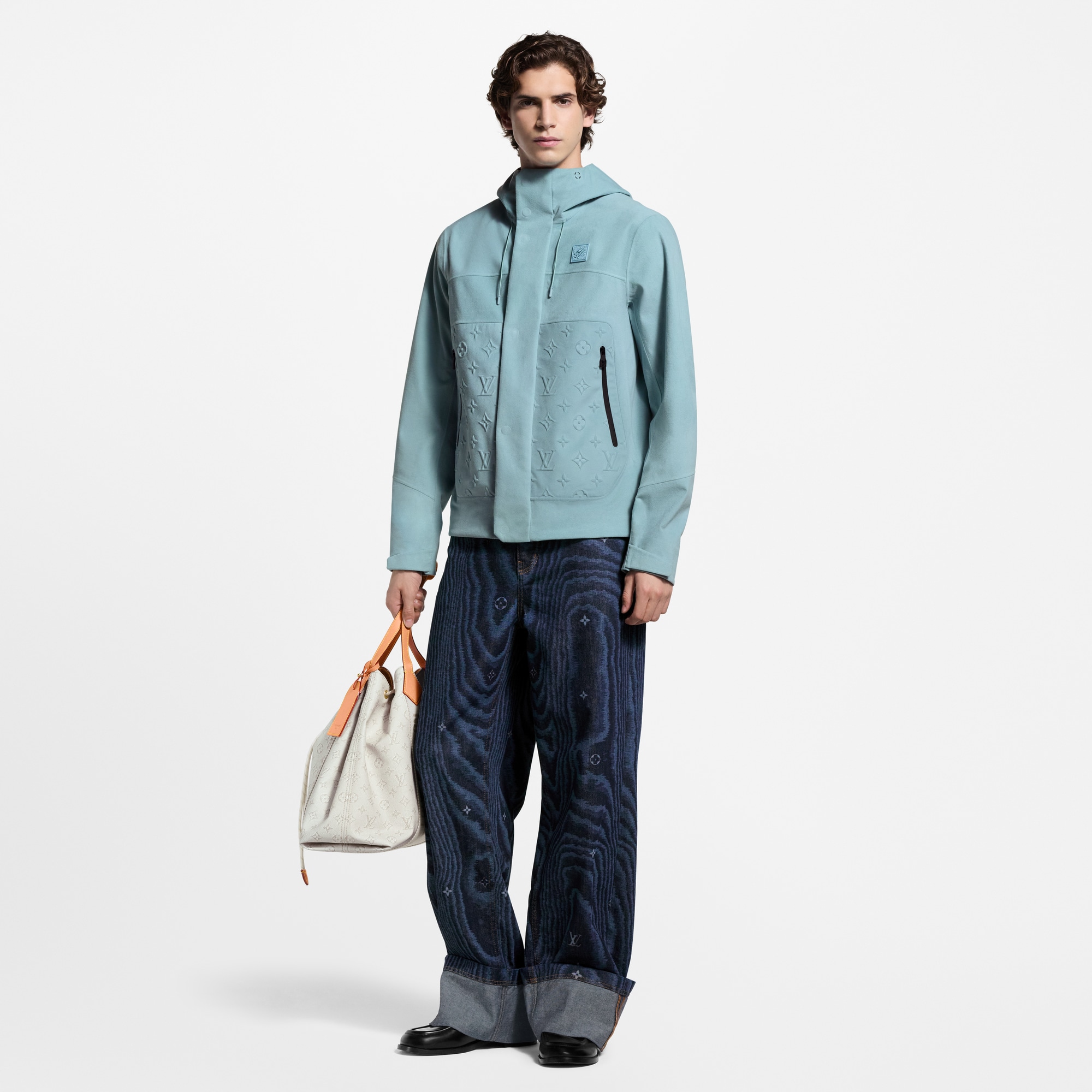 Technical Velvet Rain Jacket  in Men