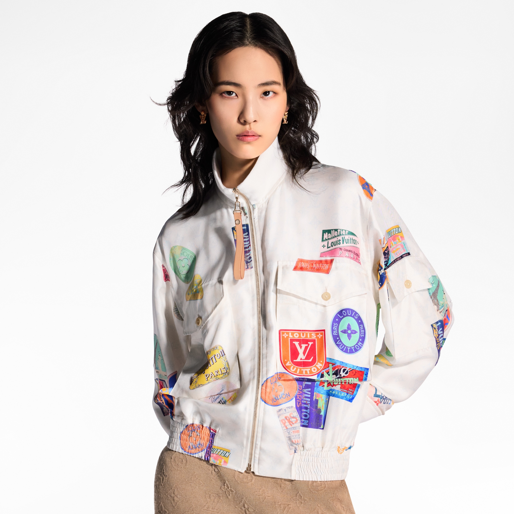 Travel Patch Bomber Jacket  in Women