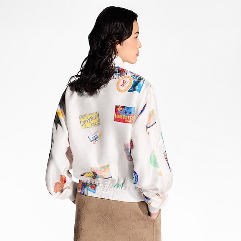 Travel Patch Bomber Jacket in Women's Ready-to-Wear Coats and Jackets collections by Louis Vuitton (Product zoom)