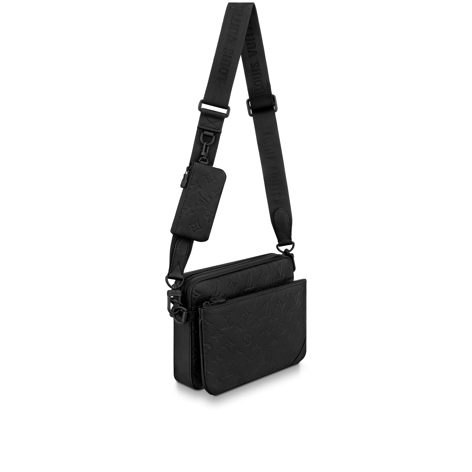 Trio Messenger  Monogram Shadow Leather in Men