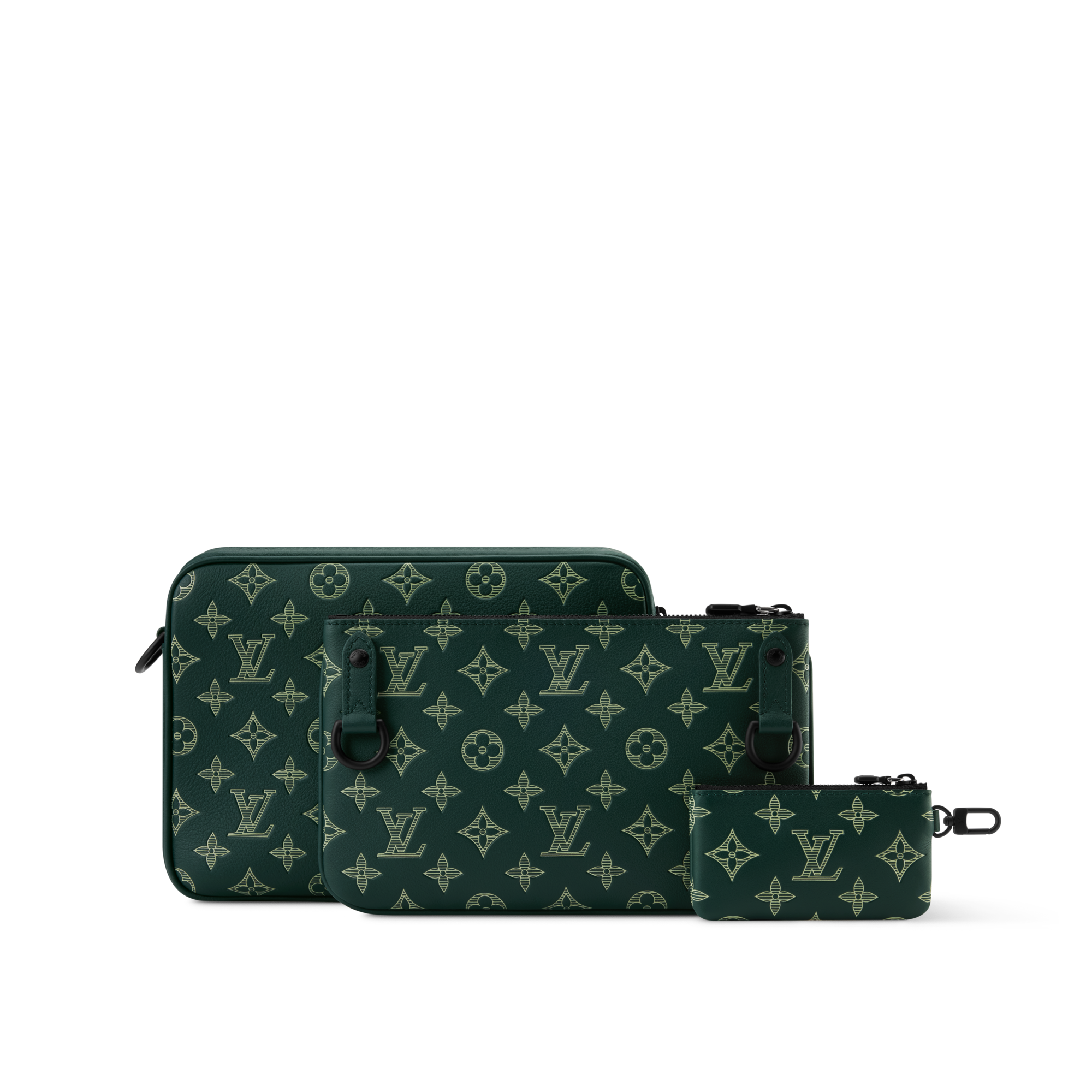 Trio Messenger Monogram Shadow Leather in Bags and Small Leather Goods