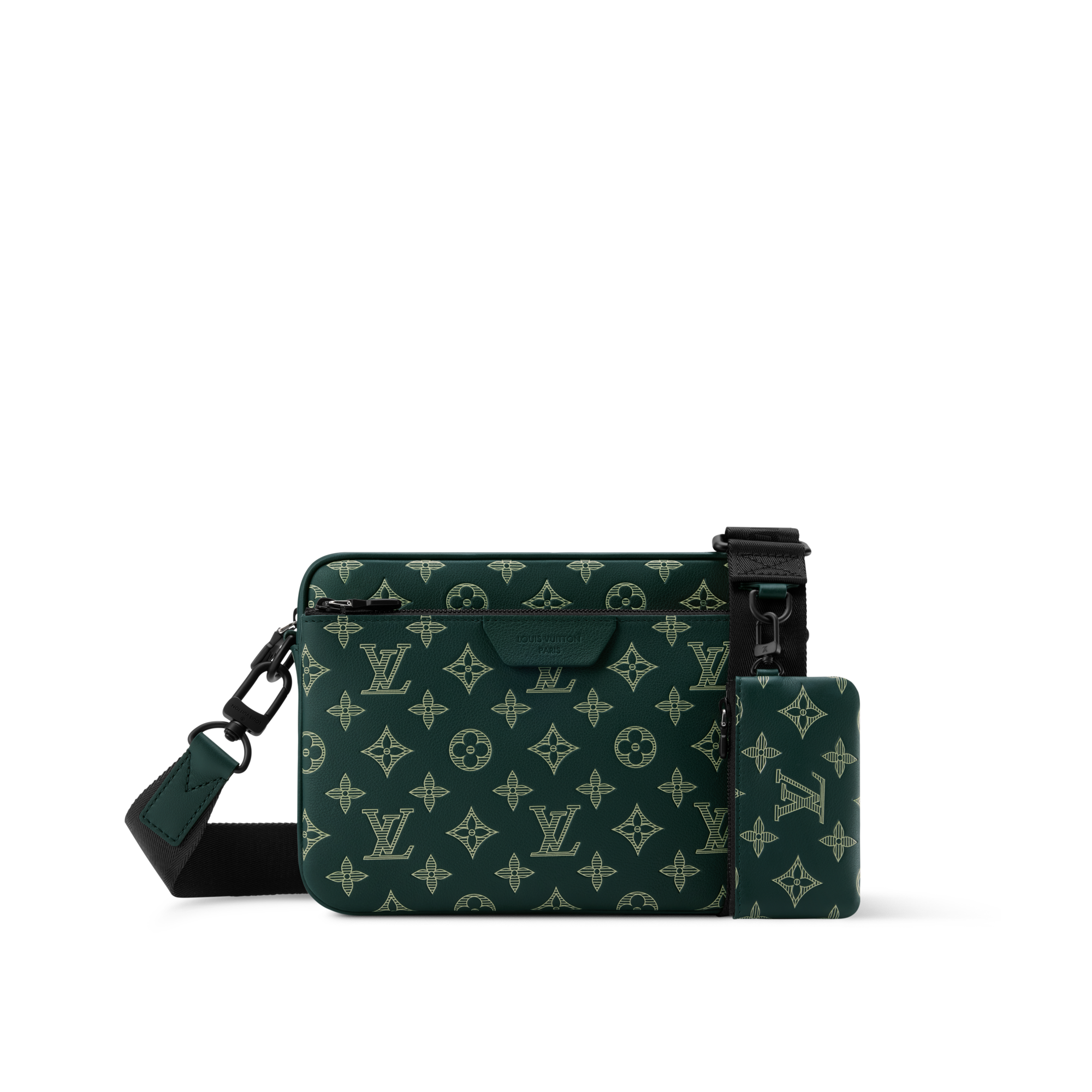 Trio Messenger Monogram Shadow Leather in Bags and Small Leather Goods