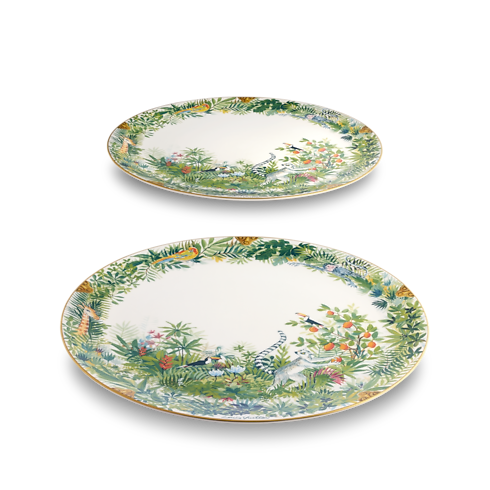 Tropical Jungle Set Of 2 Presentation Plates in Trunks, Travel and Home's Home and Art of Dining Art of Dining collections by Louis Vuitton (Product zoom)