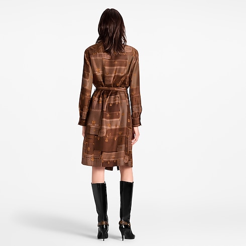 Trunk Print Shirt Dress in Women's Ready-to-Wear Dresses collections by Louis Vuitton (Product zoom)