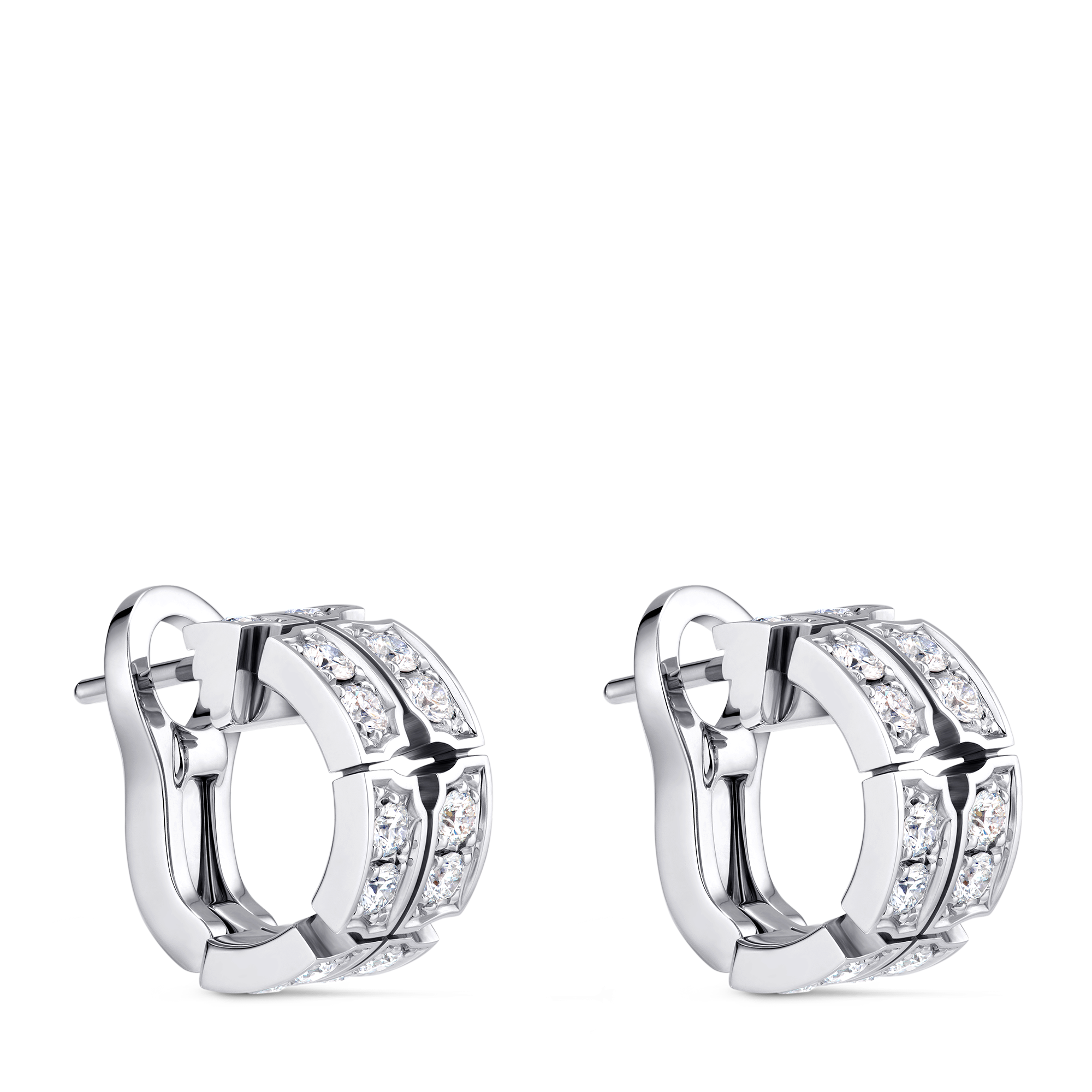 Tumbler Earrings, White Gold and Diamonds  in Jewellery