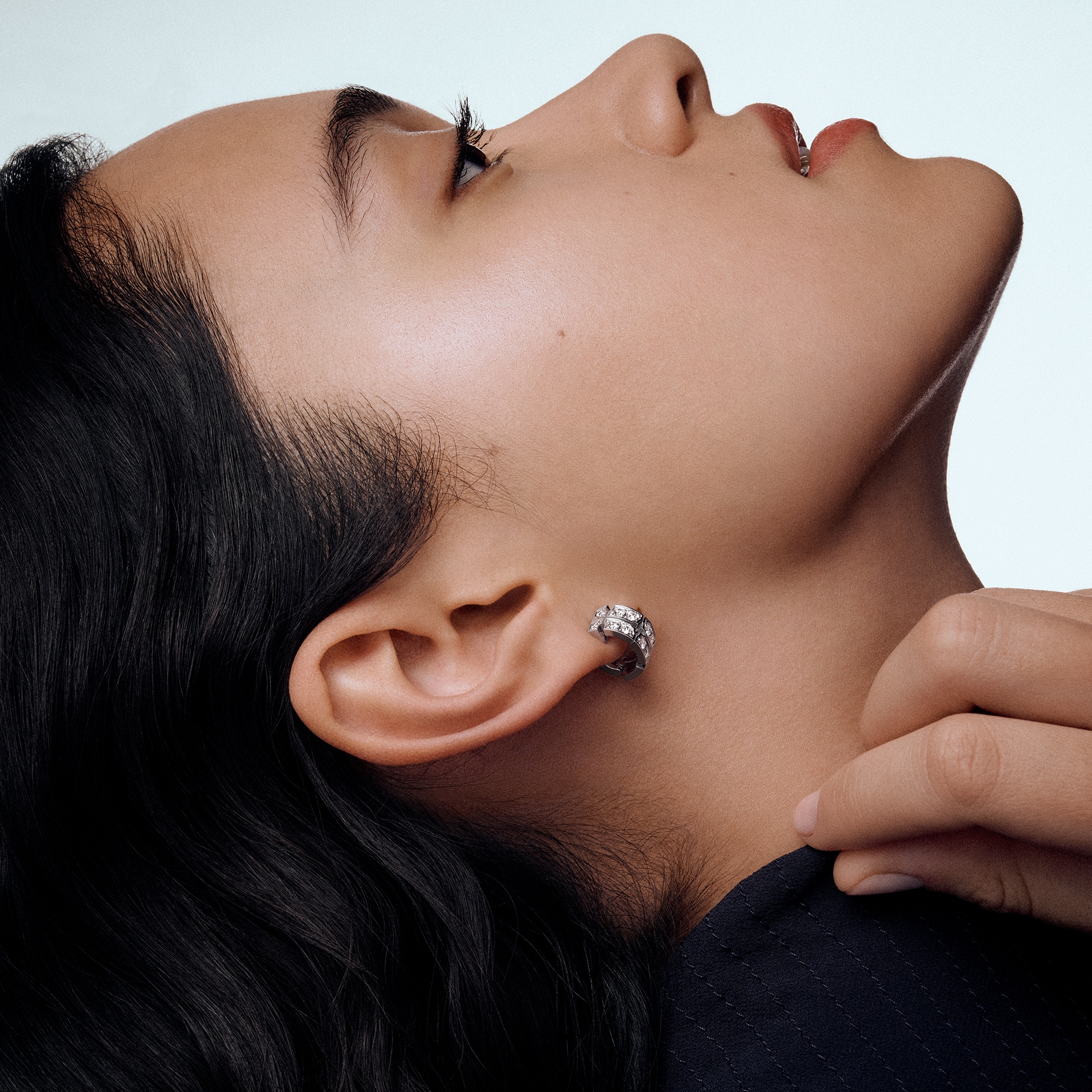 Tumbler Earrings, White Gold and Diamonds  in Jewellery