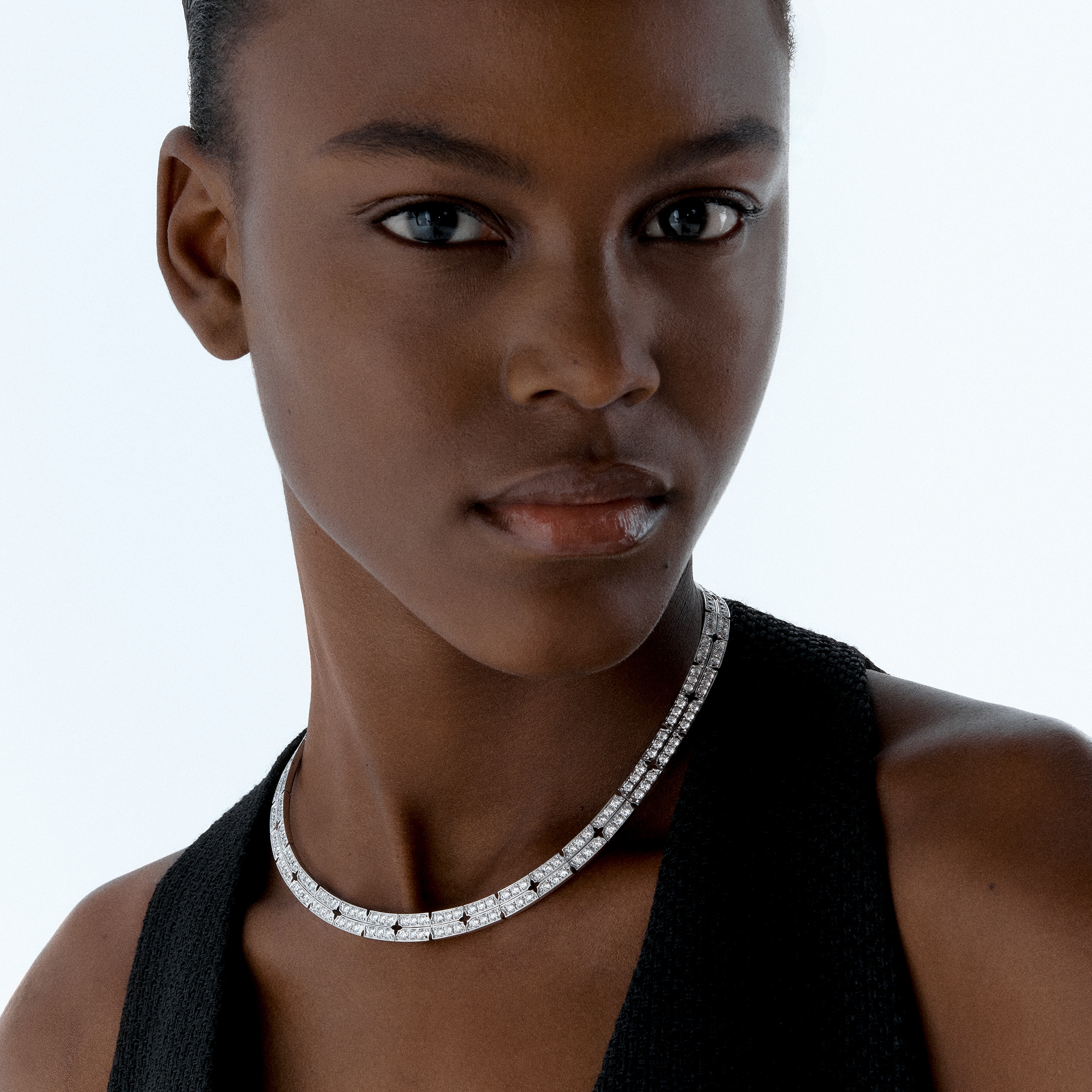 Tumbler Necklace, White Gold and Diamonds  in Jewellery