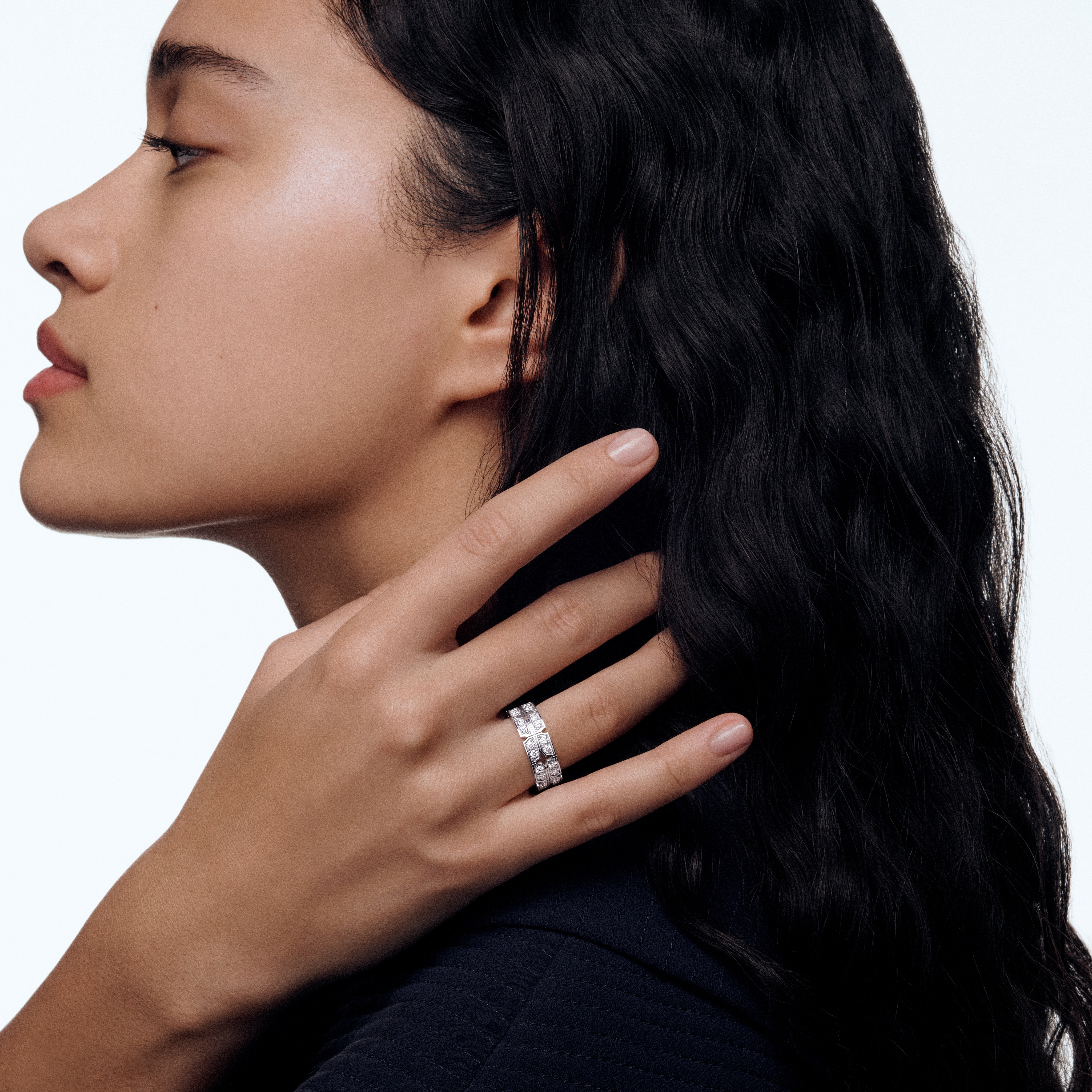 Tumbler Ring, White Gold and Diamonds  in Jewellery