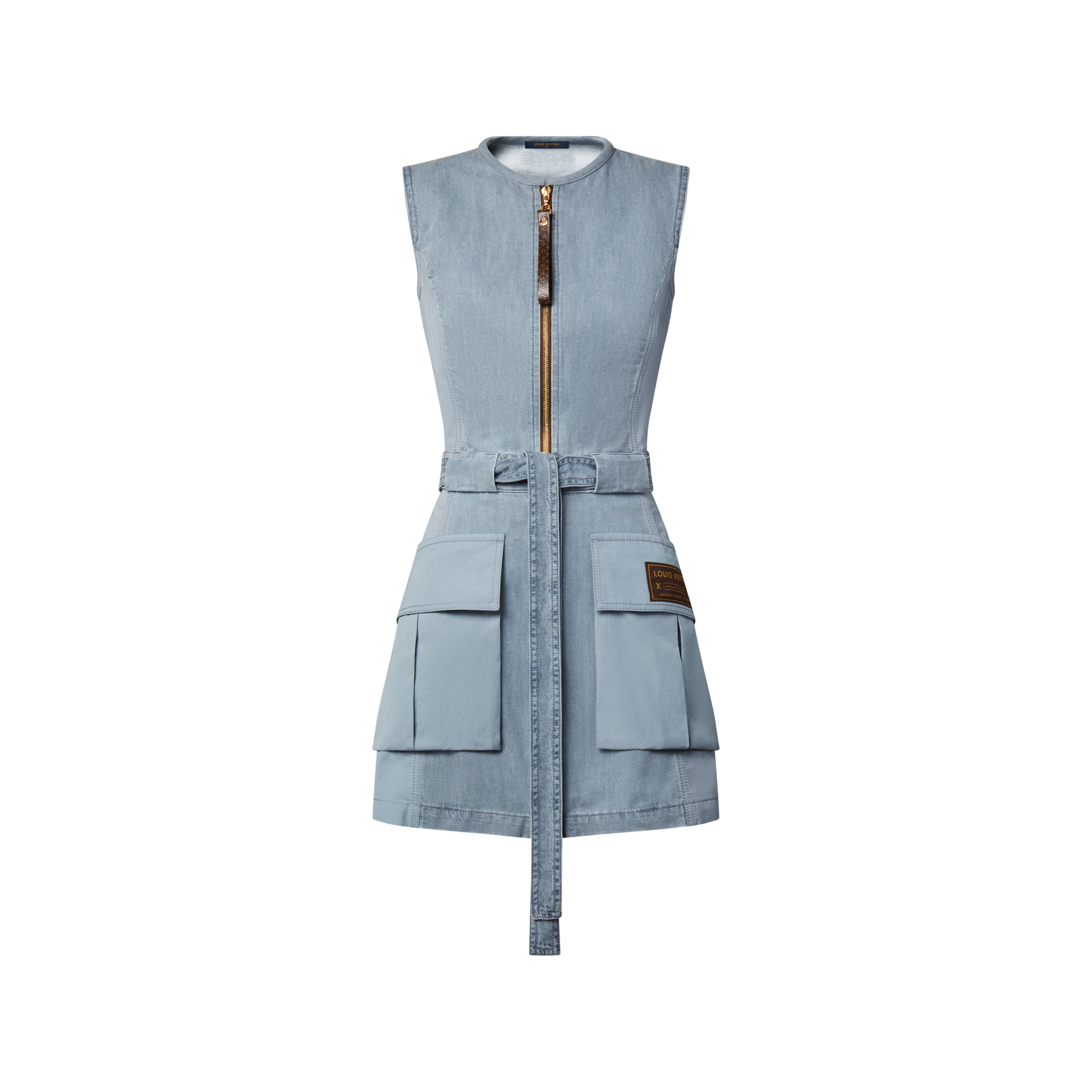 louis vuitton denim dress Utility Pocket Washed Denim Dress - Ready-to-Wear