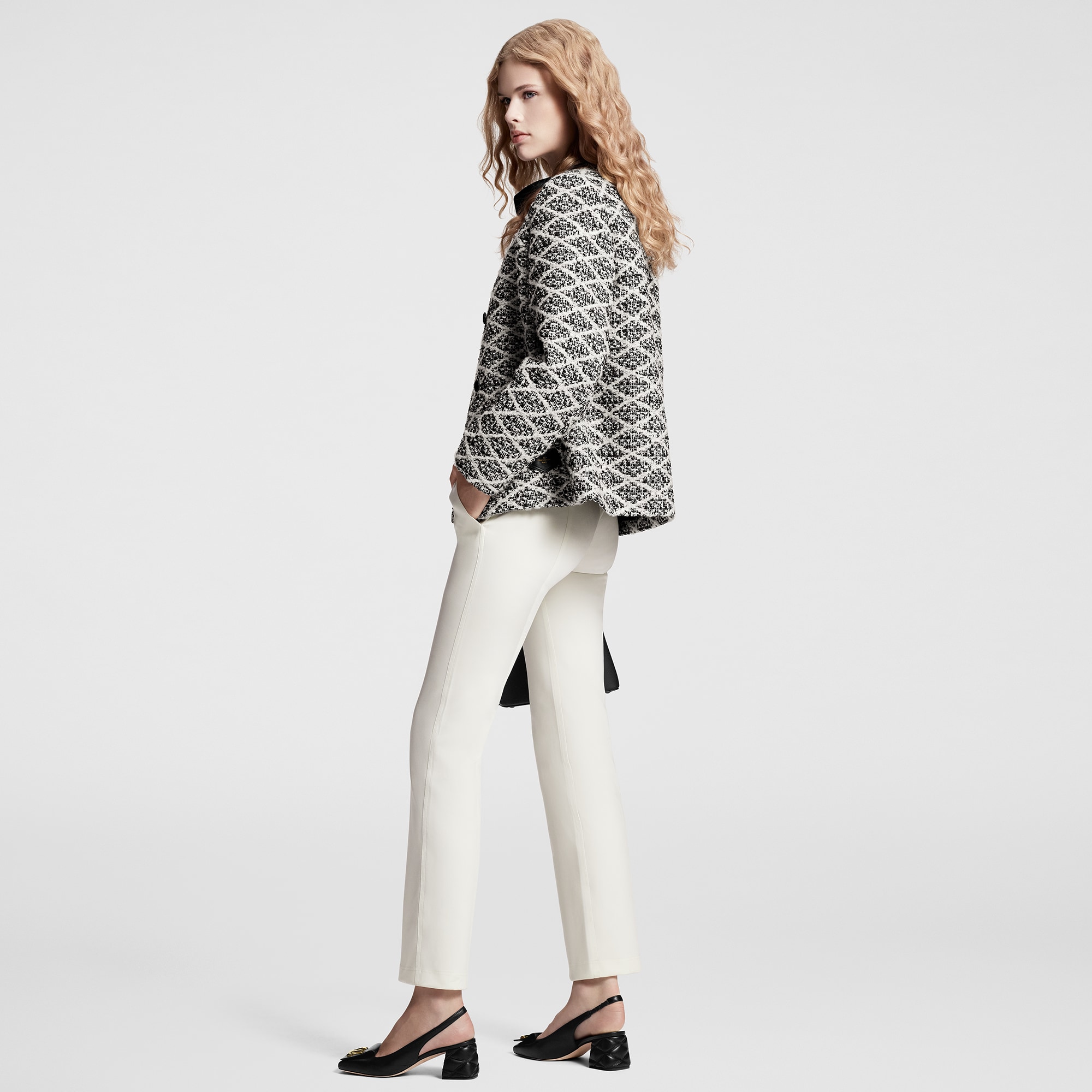 V Buckle Fitted Pants  in Men