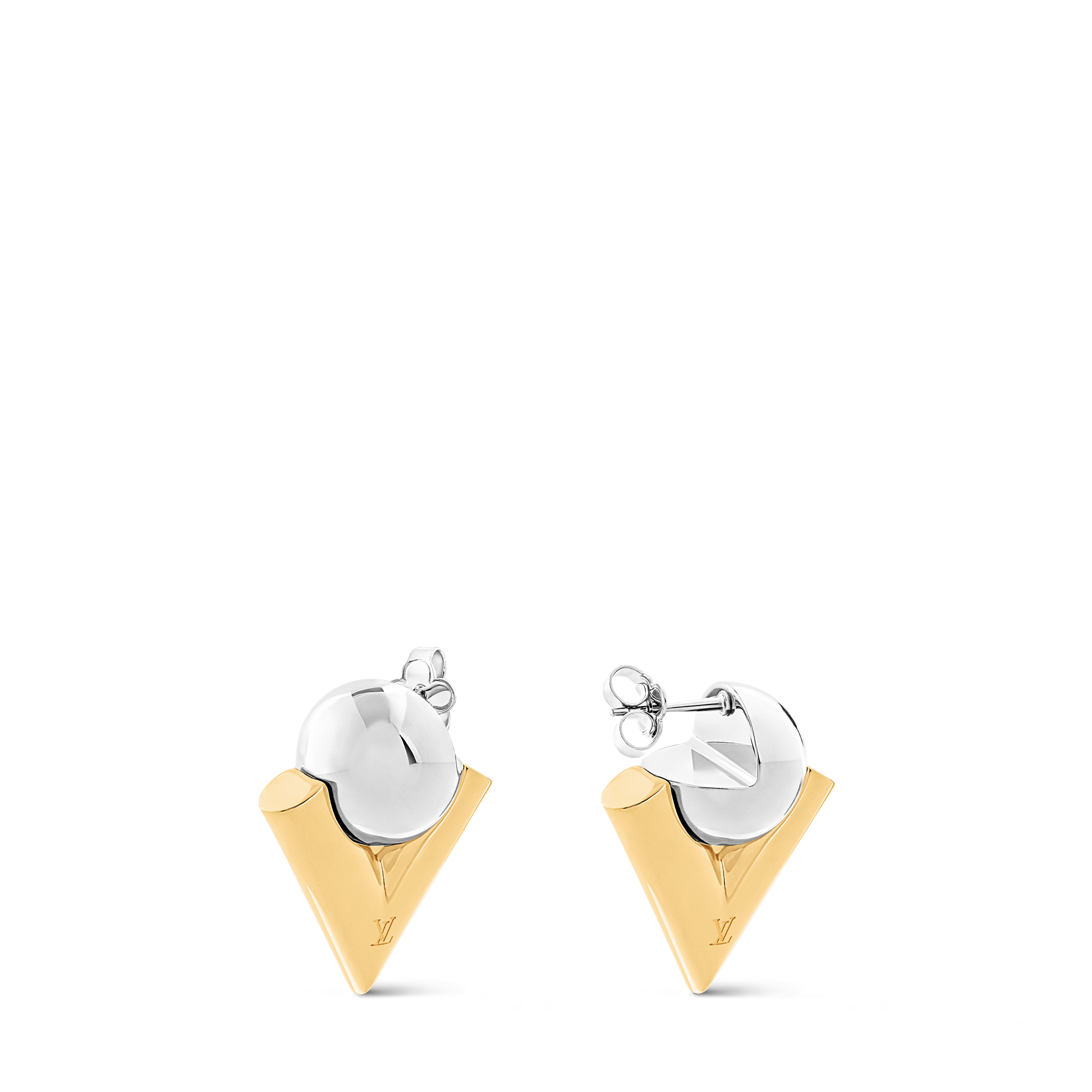 V For Vuitton Pearl And  Metal Earrings . in Women