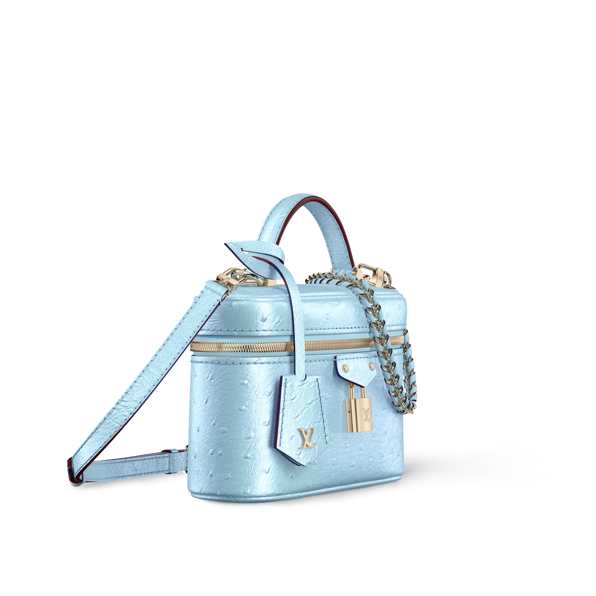 Vanity Chain Pouch Autruche in Women