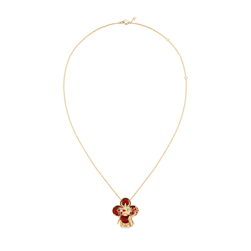 Vivienne Dragon Pendant, Yellow Gold, White Gold, Lacquer, Diamonds & Colored Gemstones in Les Extraordinaires's Jewelry Necklaces and Pendants collections by Louis Vuitton (Product zoom)