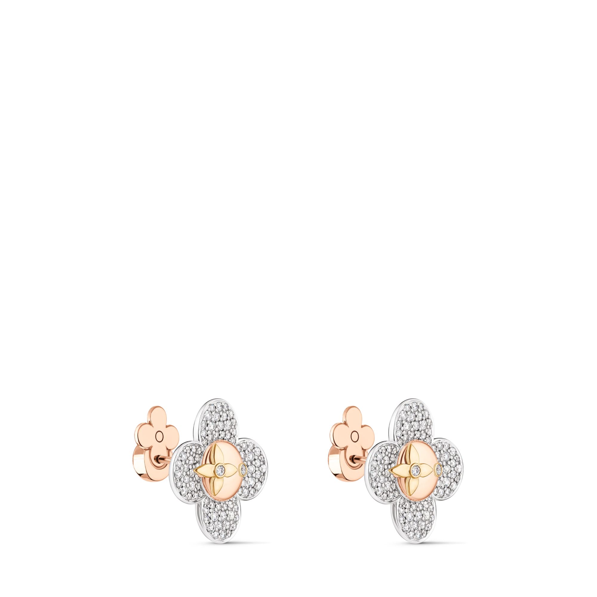 Vivienne Earrings, 3 Golds and Diamonds  in Jewellery