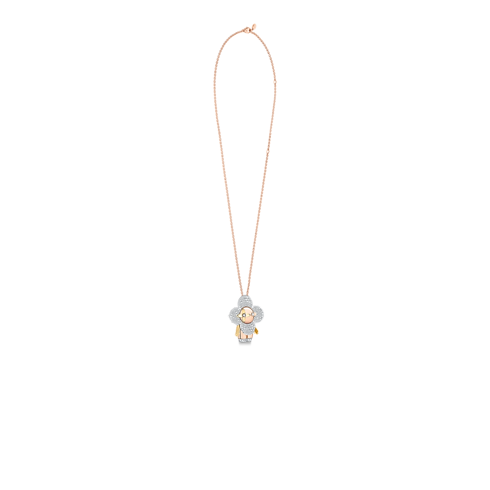Vivienne large pendant, 3 golds & diamonds pavage in Jewellery's Categories Necklaces and Pendants collections by Louis Vuitton (Product zoom)