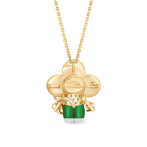 Vivienne Monkey Pendant, 3 Golds, Lacquer, Diamonds & Colored Gemstones in Les Extraordinaires's Jewelry Necklaces and Pendants collections by Louis Vuitton (Product zoom)