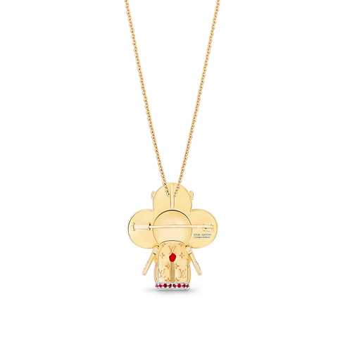 Vivienne Red Lion Dance Pendant, Yellow Gold, White Gold, Lacquer, Diamonds & Colored Stones in Jewellery's Categories Necklaces and Pendants collections by Louis Vuitton (Product zoom)