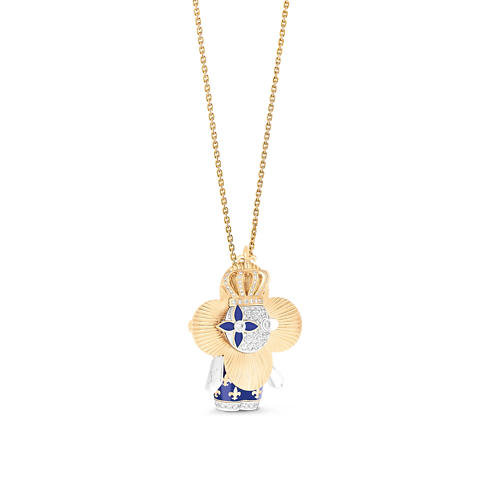 Vivienne Royal Pendant, Yellow Gold, White Gold, Lacquer & Diamonds in Jewellery's Categories All Fine Jewellery collections by Louis Vuitton (Product zoom)