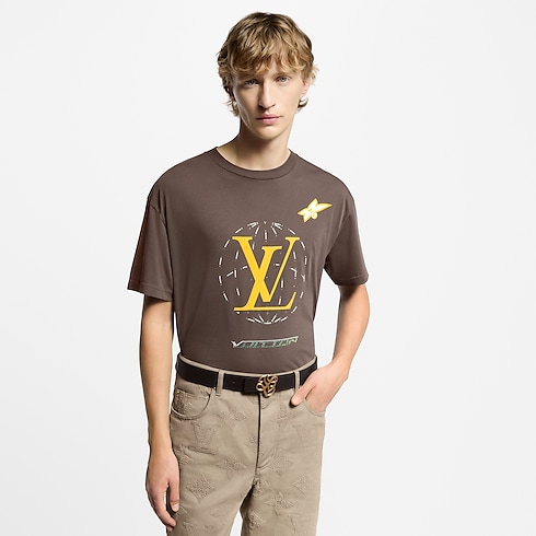 Washed Embellished Cotton T-Shirt in Men's Ready-to-Wear T-shirts and Polos collections by Louis Vuitton (Product zoom)