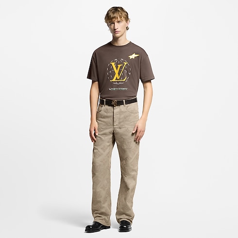 Washed Embellished Cotton T-Shirt in Men's Ready-to-Wear T-shirts and Polos collections by Louis Vuitton (Product zoom)