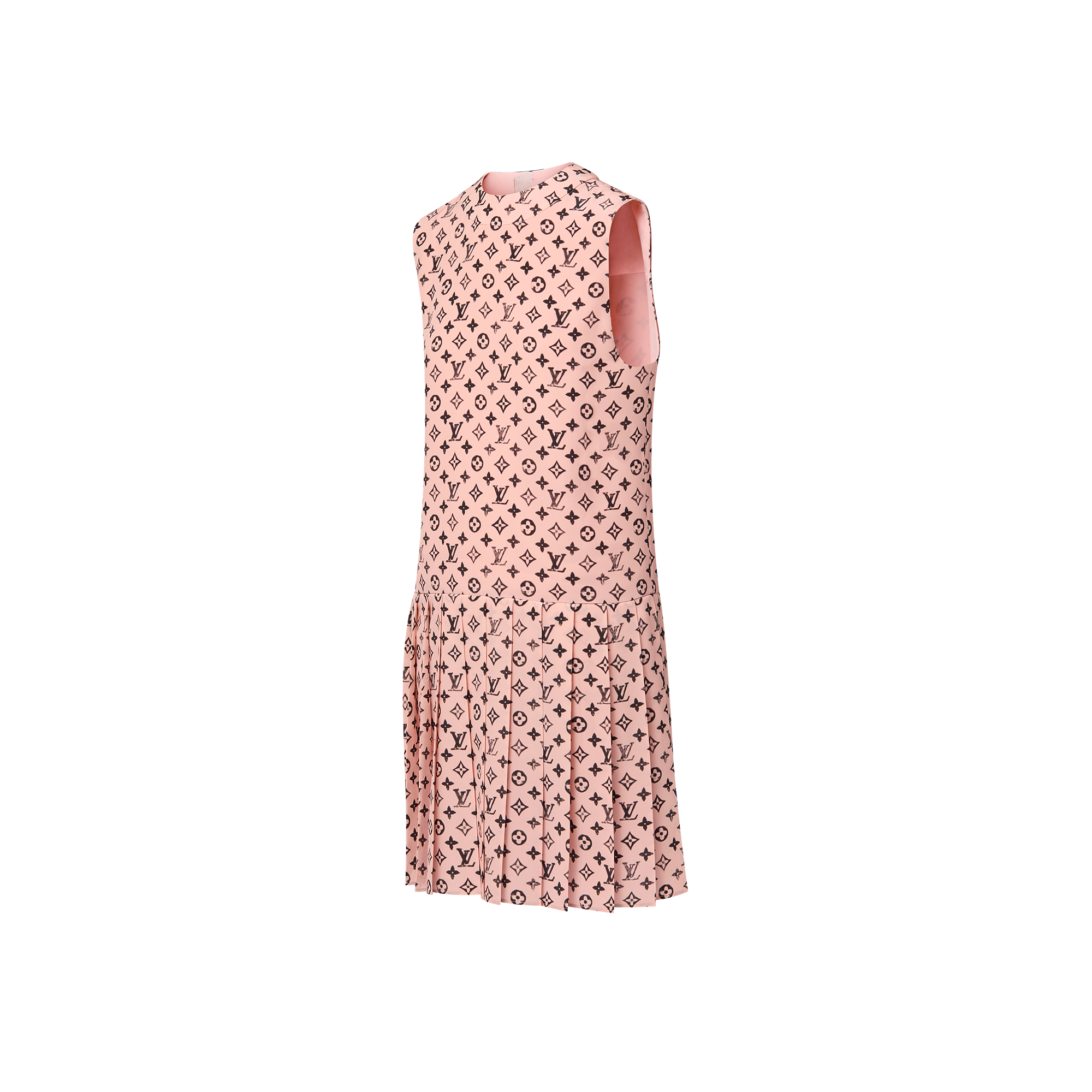 Washed Monogram Pleat Dress  in Women