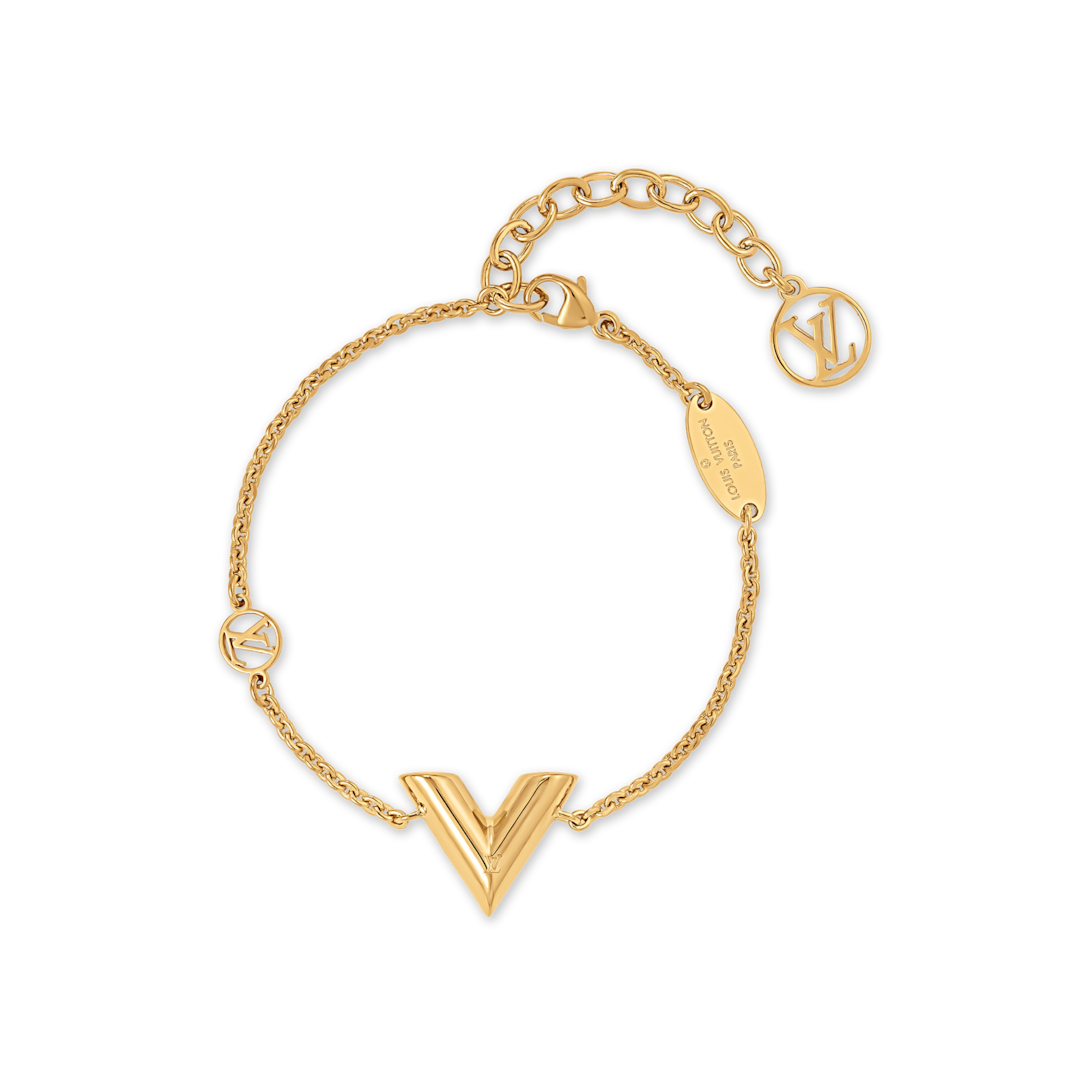 LOUIS VUITTON Vロゴ ブレスレット ゴールド Essential V bracelet 
